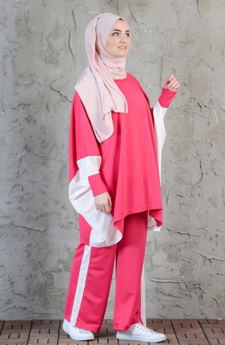 Fledermaus Ärmel Tunika mit Hose 2er Sets 3801-01 Pink 3801-01