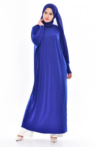 Abaya Perlées 1645-04 Bleu Roi 1645-04