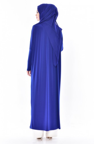 Abaya Perlées 1645-04 Bleu Roi 1645-04