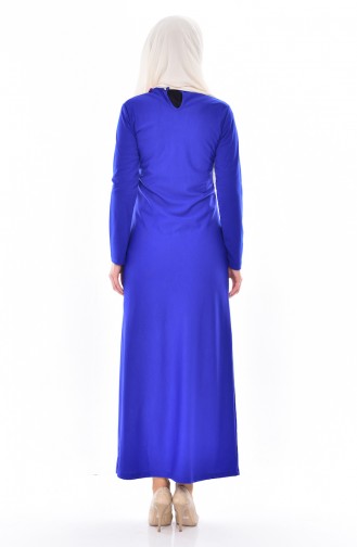 Saxe Hijab Dress 4453-03