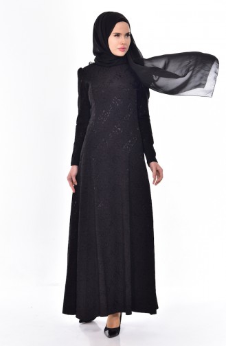 فستان بتصميم مزخرف مع سحاب  7174-01