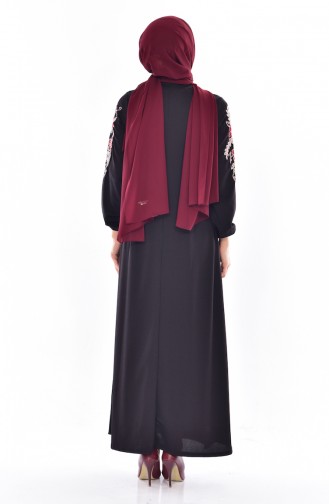 Black Hijab Dress 5157-01