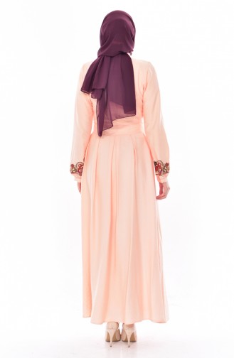 Lachsrosa Hijab Kleider 2019-01