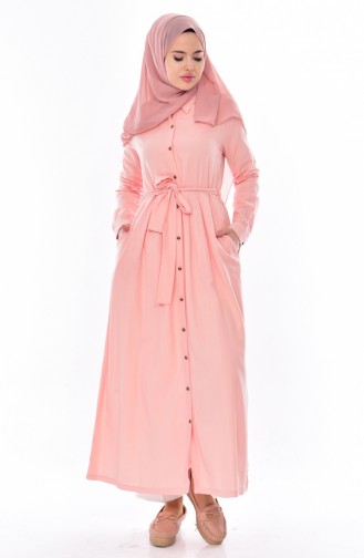 Belted Long Tunic 5012-03 Salmon 5012-03