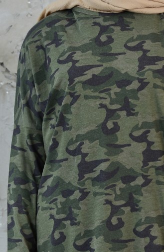 Tunique a Motifs Camouflage 7011-01 Vert 7011-01