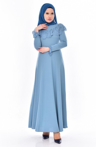 Baby Blue Hijab Dress 0524-05