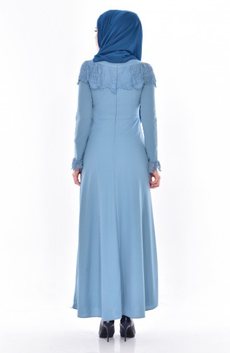 Baby Blue Hijab Dress 0524-05