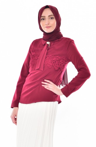 Claret Red Blouse 0805-02
