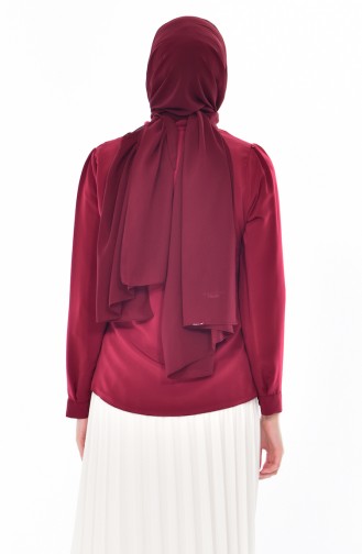 Claret Red Blouse 0807-04