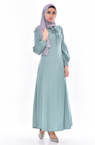 Green Almond Hijab Dress 0527-01