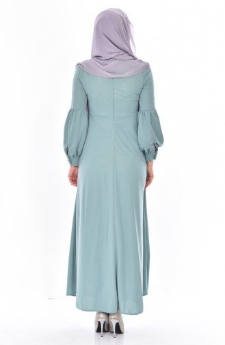 Green Almond Hijab Dress 0527-01