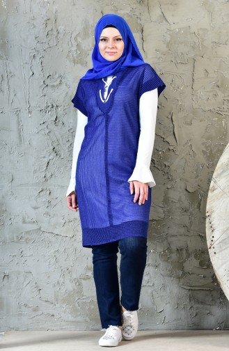 Tunik Yelek İkili Takım 1817077-806 Saks Ekru 1817077-806