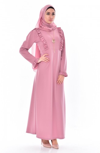 Robe Hijab Rose Pâle 9006-07