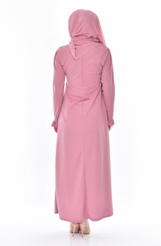 Robe Hijab Rose Pâle 9006-07