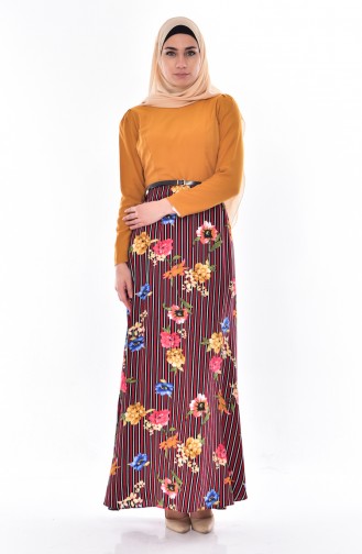 Mustard Hijab Dress 2267-03