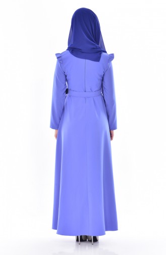 Dark Blue Hijab Dress 7824-02