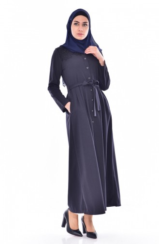 Laced Long Tunic 5009-03 Navy 5009-03