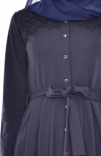 Laced Long Tunic 5009-03 Navy 5009-03