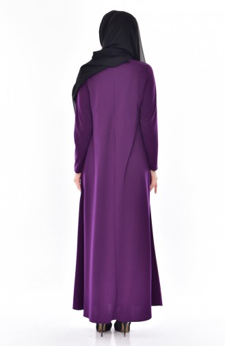 بوجليم فستان مُزين بقلادة 3027-04 لون بنفسجي 3027-04