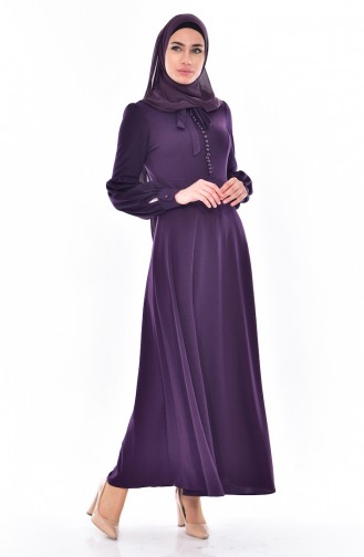 Purple Hijab Dress 0527-03