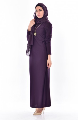 Purple Hijab Dress 4453-05