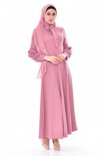 Powder Hijab Dress 0527-04