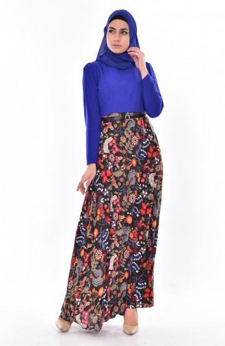 Saxe Hijab Dress 5737-02