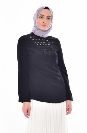 Blouse Perlées 1160-08 Noir 1160-08