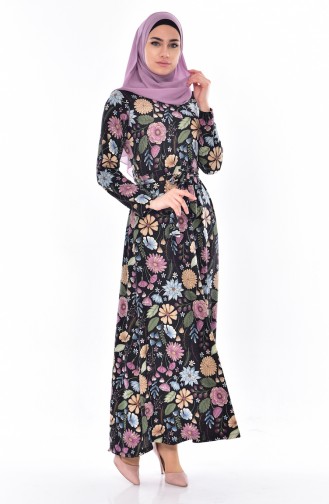 Purple Hijab Dress 5158-02