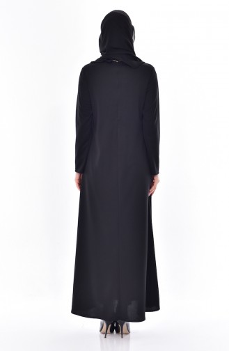 بوجليم فستان مُزين بقلادة 3027-01 لون أسود 3027-01