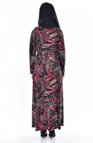 Black Hijab Dress 4804C-01