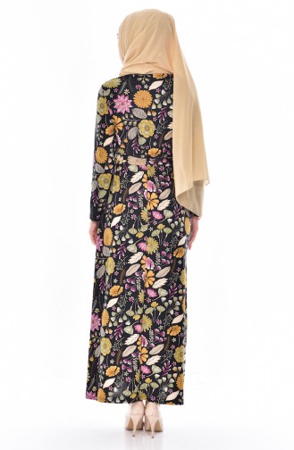 Mustard Hijab Dress 5158-03