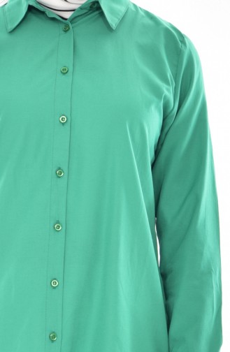 Gömlek Yaka Tunik 0382-10 Yeşil