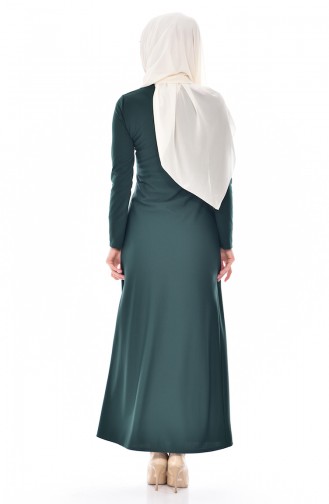 Emerald Green Hijab Dress 4453-09