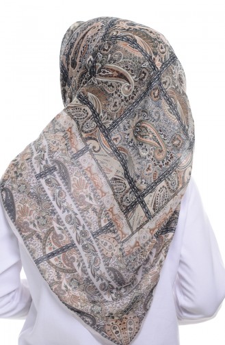 Karaca Desenli Cotton Eşarp 90469-09 Bej
