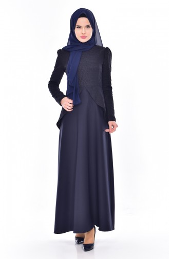 Schößchen Kleid 7178-05 Dunkelblau 7178-05