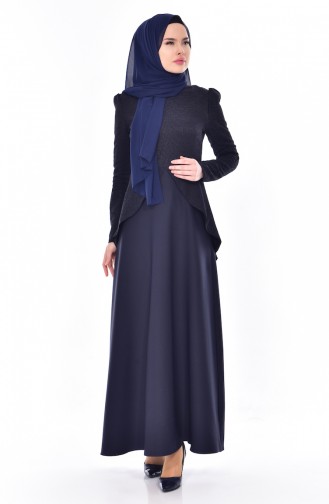 Schößchen Kleid 7178-05 Dunkelblau 7178-05