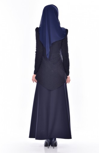 Schößchen Kleid 7178-05 Dunkelblau 7178-05