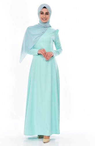 Kleid mit Jaquard 7182-03 Minzengrün 7182-03