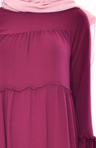 Ruffled Dress 0181-06   Purple 0181-06