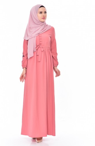 Powder Hijab Dress 8113-09