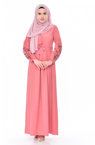 Powder Hijab Dress 8113-09