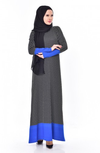 Black Hijab Dress 7019-01