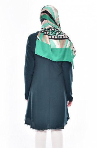 Lace Detailed Tunic 3149-02 Emerald Green 3149-02