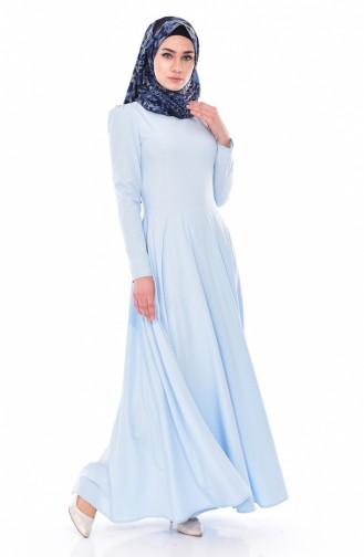 Baby Blue Hijab Dress 7183-03