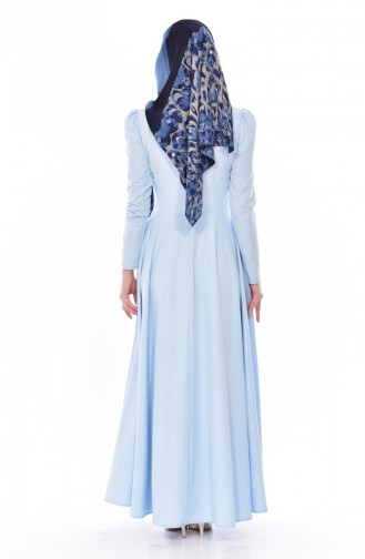 Baby Blue Hijab Dress 7183-03