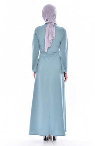 Robe Hijab Bleu Bébé 6025-02