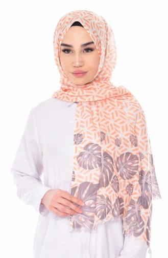 Leaf Patterned Shawl 95129-04 Smoked 04