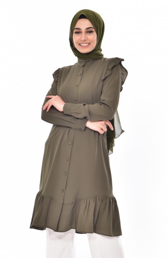 Ruffled Tunic 8142-07 Khaki 8142-07