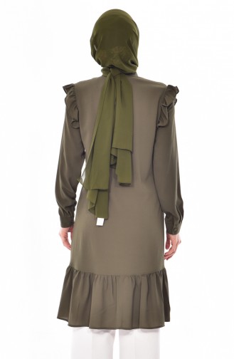 Ruffled Tunic 8142-07 Khaki 8142-07